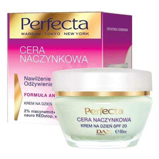 Perfecta, Cera Naczynkowa, krem na dzień nawilżająco-odżywczy, SPF20, 50 ml Perfecta
