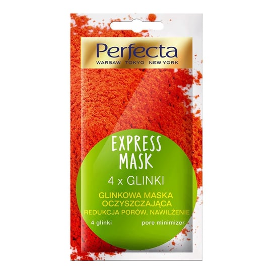 Perfecta, Express Mask, glinkowa maska oczyszczająca 4 glinki, 8 ml Perfecta