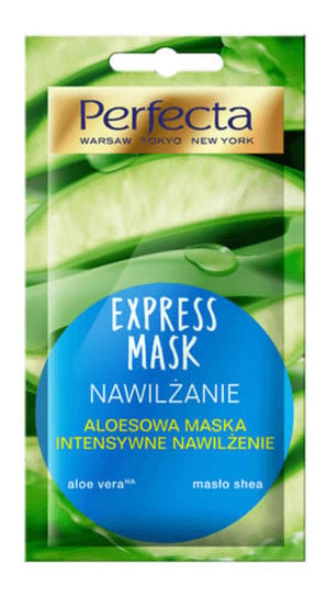 Perfecta Express Mask, maska aloesowa do twarzy intensywne nawilżanie, 8 ml Perfecta