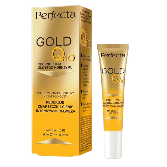 Perfecta, Gold Q10, przeciwzmarszczkowy krem pod oczy, 15ml Perfecta