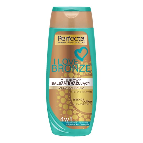 Perfecta, I Love Bronze, Balsam brązujący olejkowy 4w1 - jasna karnacja, 250 ml Perfecta