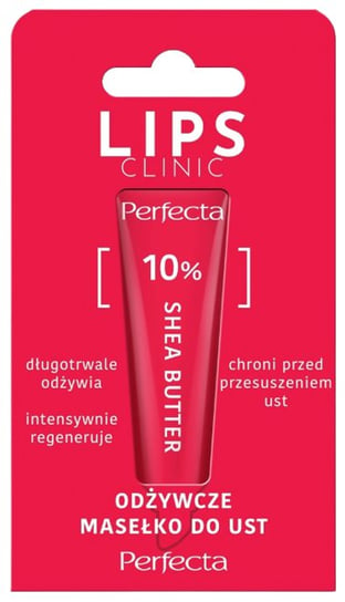 Perfecta, Lips Clinic, Masełko Do Ust 10% Shea Butter, 10g Perfecta