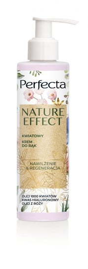 Perfecta, Nature Effect, Kwiatowy krem do rąk nawilżenie i regeneracja, 195 ml Perfecta