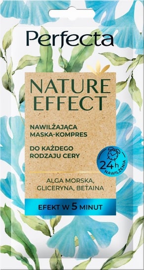 Perfecta, Nature Effect, Nawilżająca maska kompres do każdego rodzaju cery, 8 ml Perfecta