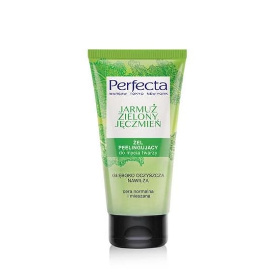 Perfecta, Oczyszczanie, peelingujący żel do mycia twarzy Jarmuż i Zielony Jęczmień, 150 ml Perfecta