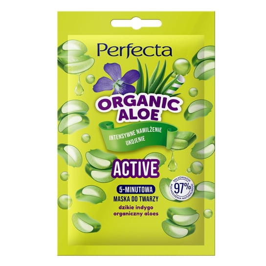 Perfecta, Organic Aloe Active, 5-minutowa maska do twarzy, 10 ml Perfecta