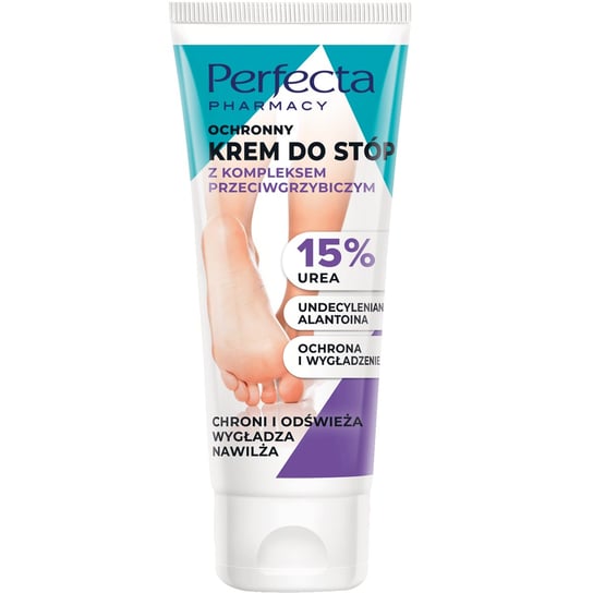 Perfecta Pharmacy Ochronny krem do stóp z kompleksem przeciwgrzybicznym 15% urea Perfecta