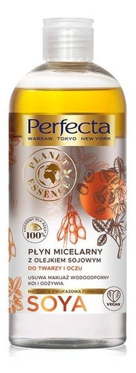 Perfecta Planet Essence, płyn micelarny dwufazowy z olejkiem sojowym do twarzy i oczu SOYA, 400ml Perfecta