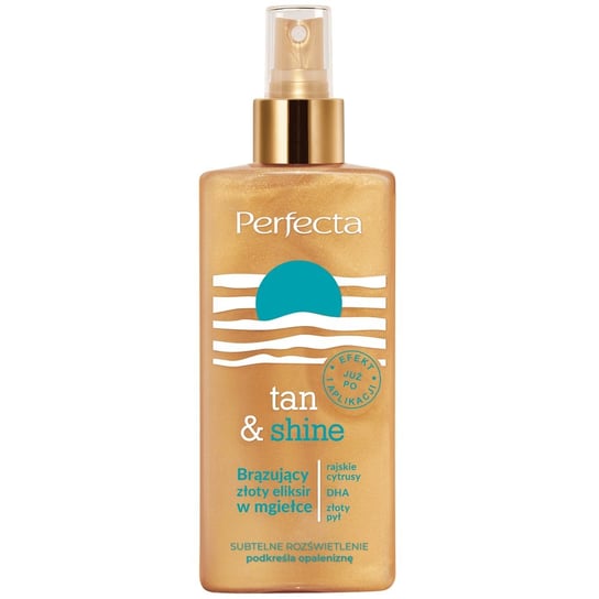 Perfecta, Tan&Shine, Brązująco-rozświetlająca mgiełka do ciała, 150ml Perfecta