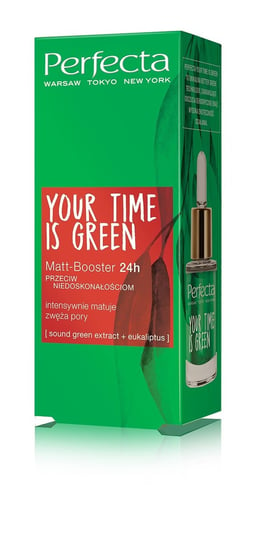 Perfecta, Your Time Is Green, matt-booster 24h przeciw niedoskonałościom, 50 ml Perfecta