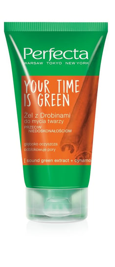 Perfecta, Your Time Is Green, żel z drobinkami do mycia twarzy przeciw niedoskonałościom, 150 ml Perfecta