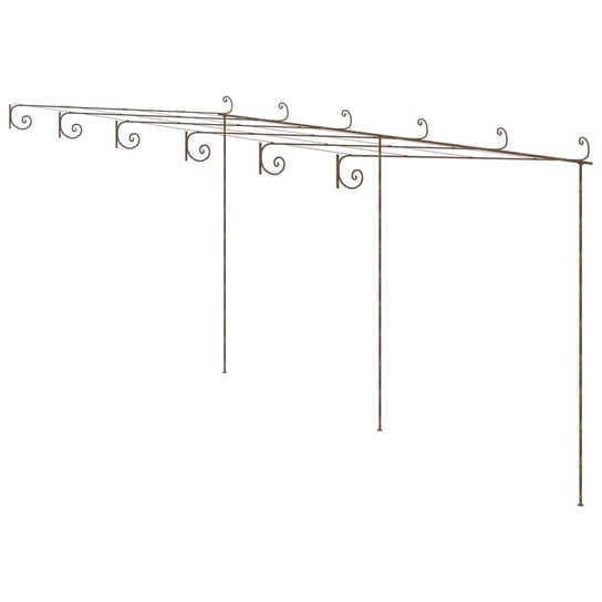 Pergola ogrodowa 6x3x2,2/2,5m, antyczny brąz Inna marka