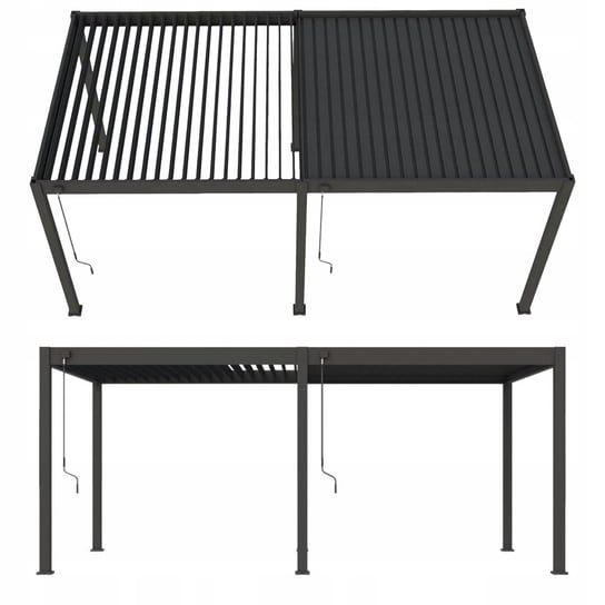 Pergola Ogrodowa Zadaszenie Tarasu ELEGANCE 3x6m Metalowa antracyt Gutroof Gutroof