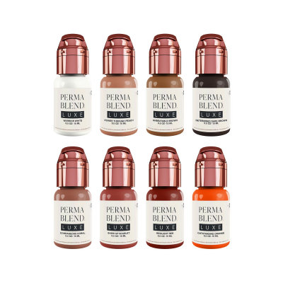 Perma Blend Luxe, Zestaw Pigmentów Do Makijażu Permanentnego, Vicky Martin's Unstoppable Areola Set, 8*15 Ml Perma Blend Luxe