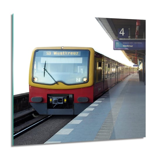 Peron pociąg podróż foto szklane na ścianę, 60x60 cm ArtPrintCave