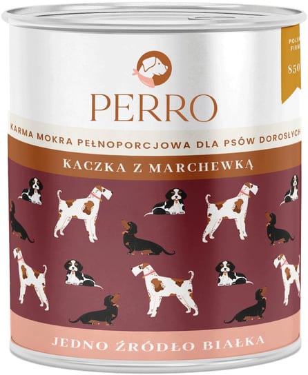 Perro Kaczka z marchewką dla psów dorosłych  - 850g Perro