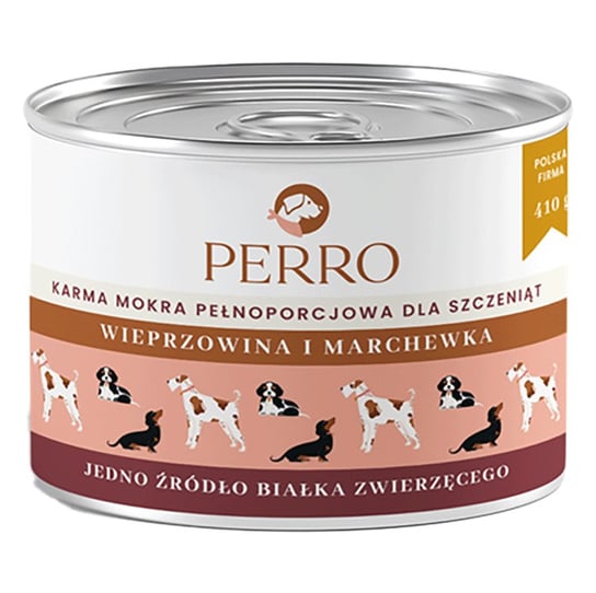 Perro Wieprzowina i marchewka dla szczeniąt - 410g Perro