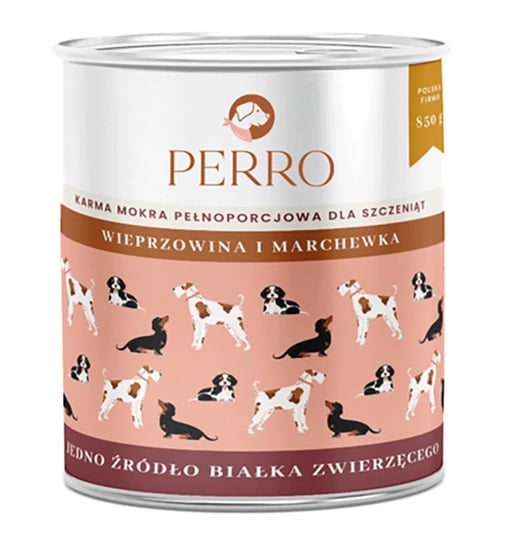 Perro Wieprzowina i marchewka dla szczeniąt - 850g Perro