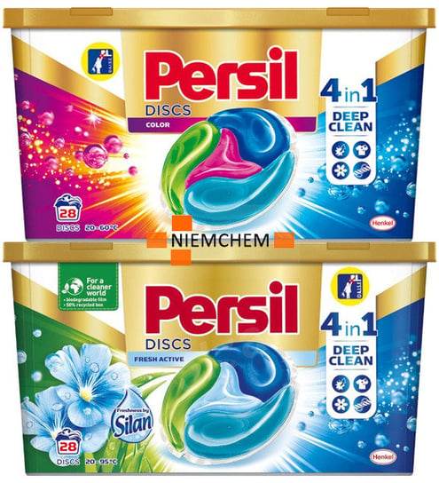 Persil Discs 4w1  Color + By Silan Kapusłki do prania 2 x 28 = 56szt Persil