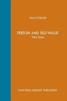Person and Self-Value Scheler Max