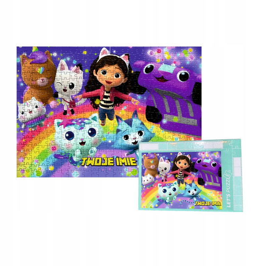 Personalizowane Puzzle Koci Domek Gabi/Gabby's Dollhouse 500 el-różne ...