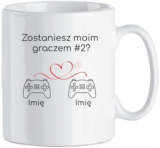 Personalizowany Kubek na Walentynki Zostaniesz moim graczem #2 XBOX? 330 ml Inna marka