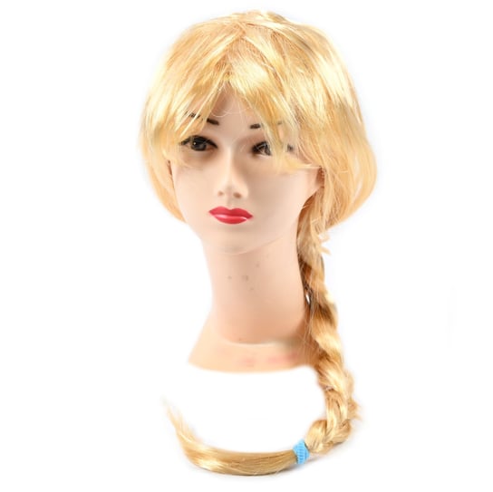 Peruka Elsa Długie Włosy Sztuczne Peruka Blond Warkocz Midex