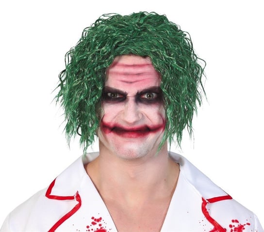 Peruka klauna Joker syntetyczna męska zielona kręcone włosy Guirca