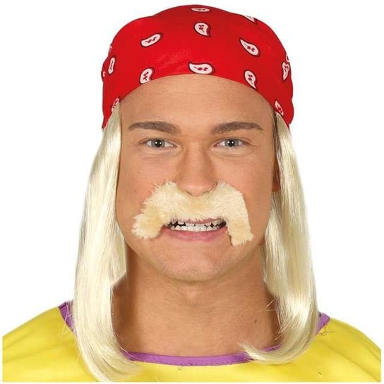 Peruka party, Hulk Hogan z wąsami, blond Guirca