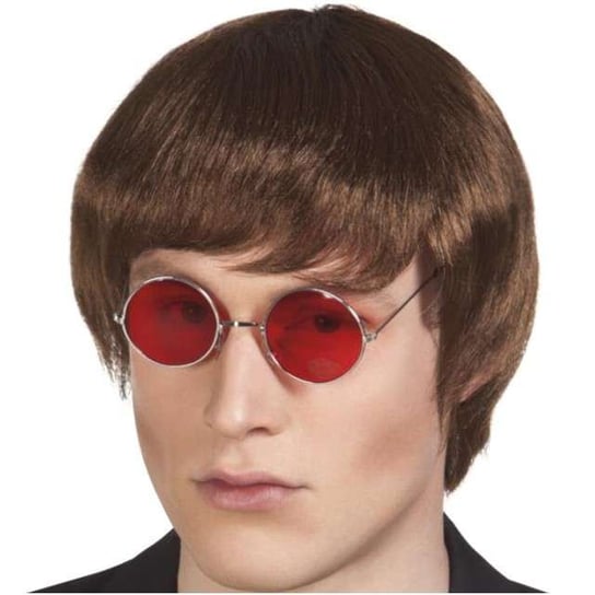 Peruka party "John Lennon", brązowa Boland