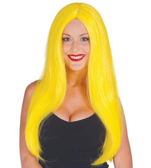 Peruka żółta syntetyczna długie włosy damska Guirca