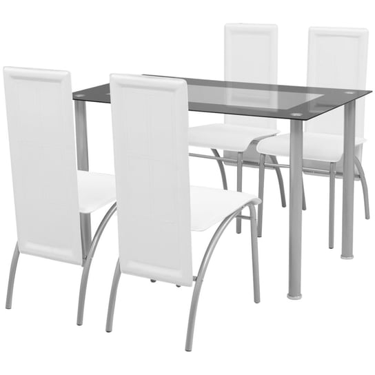 Perwoi, Meble do jadalni, stół szklany, krzesła, 70x120x75cm vidaXL