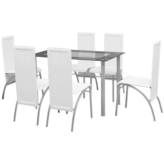 Perwoi, Meble do kuchni, stół i krzesła, skóra, 70x120x75cm vidaXL