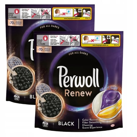Perwoll Caps Black Kapsułki do Prania 32szt x2 Henkel