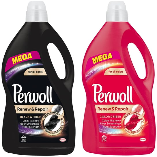 Perwoll Renew & Repair Black + Color Płyn do Prania 120pr 2 x 3,6L Perwoll
