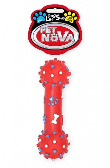 Pet Nova Hantel dentystyczny DentBone z dźwiękiem czerwony [rozmiar XL] 26cm PET NOVA