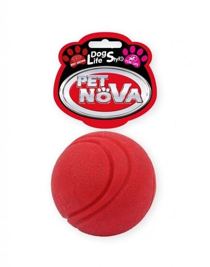 Pet Nova Piłka gumowa Ball o aromacie wołowiny czerwona 5cm PET NOVA