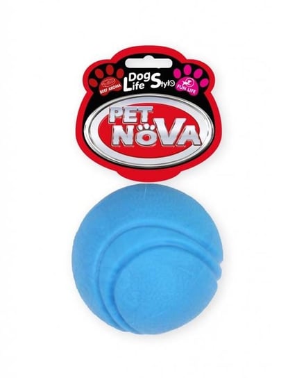 Pet Nova Piłka gumowa Ball o aromacie wołowiny niebieska 5cm PET NOVA