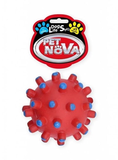 Pet Nova Piłka jeżowa DentBall z dźwiękiem czerwona [rozmiar L] 11cm PET NOVA
