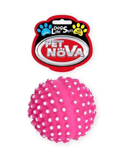 Pet Nova Piłka jeżowa DentBall z dźwiękiem różowa [rozmiar XS] 6,5cm PET NOVA