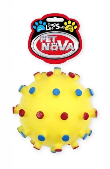 Pet Nova Piłka jeżowa DentBall z dźwiękiem żółta [rozmiar XL] 12cm PET NOVA
