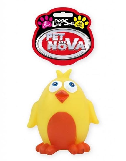 Pet Nova Zabawka gumowa Chicken z dźwiękiem 10cm PET NOVA