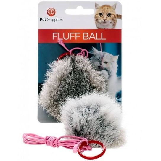 Pet Supplies Piłka Pompon Fluff Ball na gumowej lince dla kota Pet Supplies