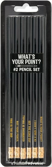 Peter Pauper Press, Zestaw ołówków grafitowych, czarne, 6 szt. Peter Pauper Press