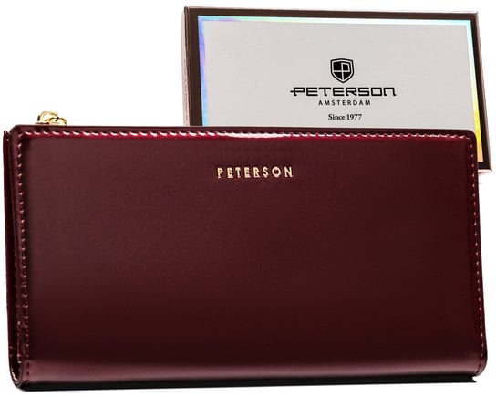 PETERSON duży portfel damski lakierowany pojemny RFID STOP Peterson