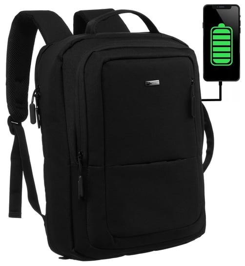 PETERSON plecak męski wielofunkcyjny podróżny na laptopa bagaż port USB Peterson