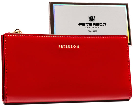 PETERSON portfel damski lakier pojemny rozbudowany RFID STOP Peterson