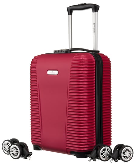 PETERSON walizka podróżna mała kabinowa na kółkach bagaż podręczny 40x30x20 czerwona Peterson