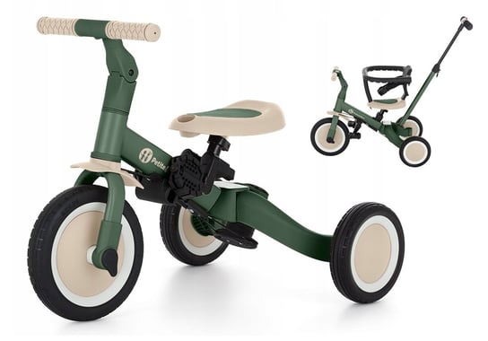 Petite&Mars Turbo  Wielofunkcyjny trójkołowy rowerek 5w1 Zielony Petite&Mars