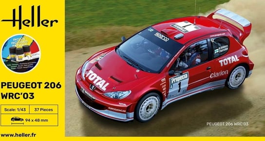 Peugeot 206 WRC '03 Starter Kit 1:43 Heller 56113 Heller